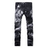 Mid Waisted Jeans Denim Pants Men's Jeans Elasticity Straight Pants